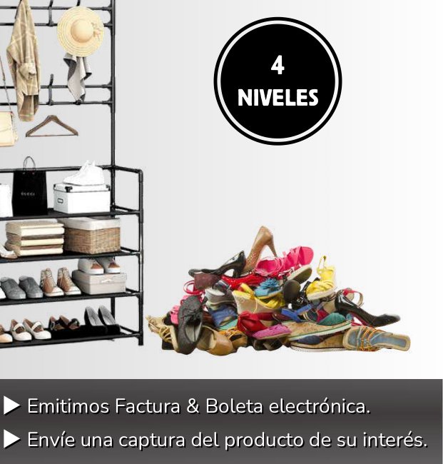 COLGADOR ZAPATERO 04 NIVELES COLGADOR ZAPATERO 04 NIVELES - Imagen 1
