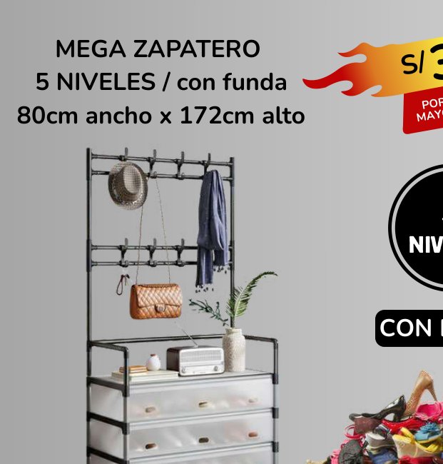 MEGA ZAPATERO 5 NIVELES / con funda MEGA ZAPATERO 5 NIVELES / con funda - Imagen 1