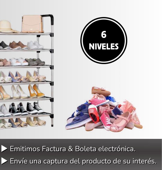 ZAPATERO DE ALUMINIO 06 NIVELES ZAPATERO DE ALUMINIO 06 NIVELES - Imagen 1
