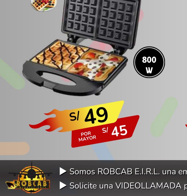 WAFLERA RAF doble plancha 800W WAFLERA RAF doble plancha 800W - Imagen 1
