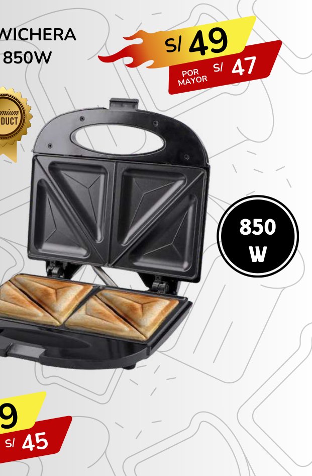 SANDWICHERA RAF 850W SANDWICHERA RAF 850W - Imagen 1