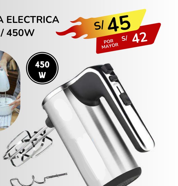 BATIDORA ELECTRICA PRO / 450W BATIDORA ELECTRICA PRO / 450W - Imagen 1