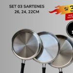 SET 03 SARTENES 26, 24, 22cm