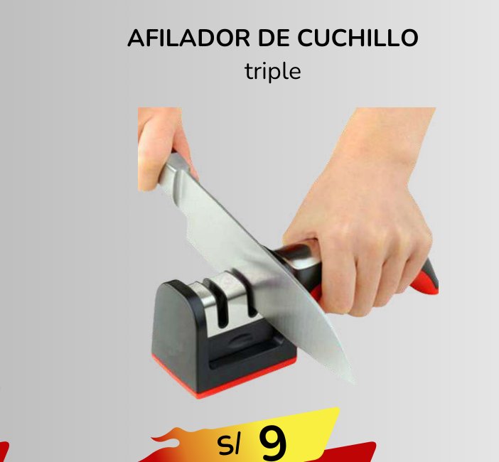 AFILADOR DE CUCHILLO triple AFILADOR DE CUCHILLO triple - Imagen 1