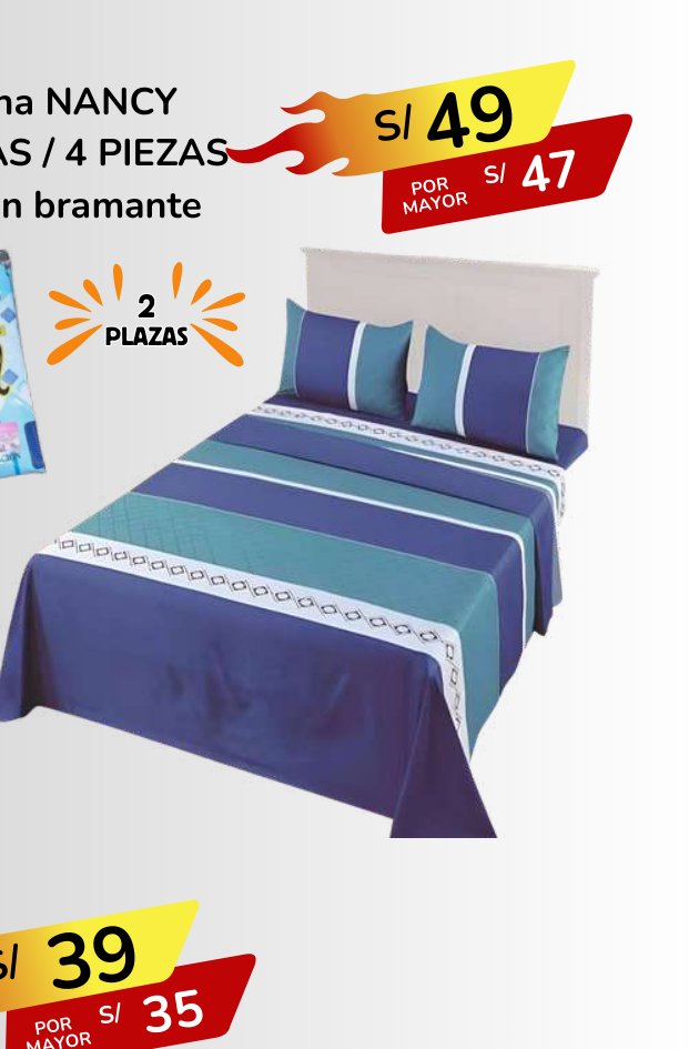 Sabana NANCY 2 PLAZAS / 4 PIEZAS Sabana NANCY 2 PLAZAS / 4 PIEZAS - Imagen 1