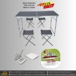 MESA PLEGABLE CON 4 SILLAS