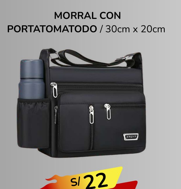 MORRAL CON PORTATOMATODO MORRAL CON PORTATOMATODO - Imagen 1