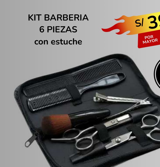 KIT BARBERIA 6 PIEZAS KIT BARBERIA 6 PIEZAS - Imagen 1