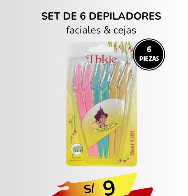SET DE 6 DEPILADORES SET DE 6 DEPILADORES - Imagen 1