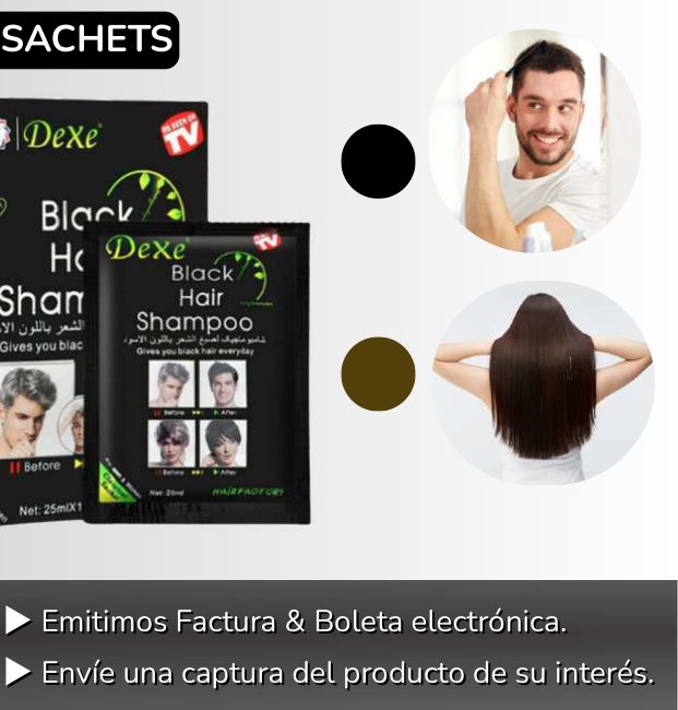SHAMPOO CUBRE CANAS CAJA DE 10 SACHETS SHAMPOO CUBRE CANAS CAJA DE 10 SACHETS - Imagen 1