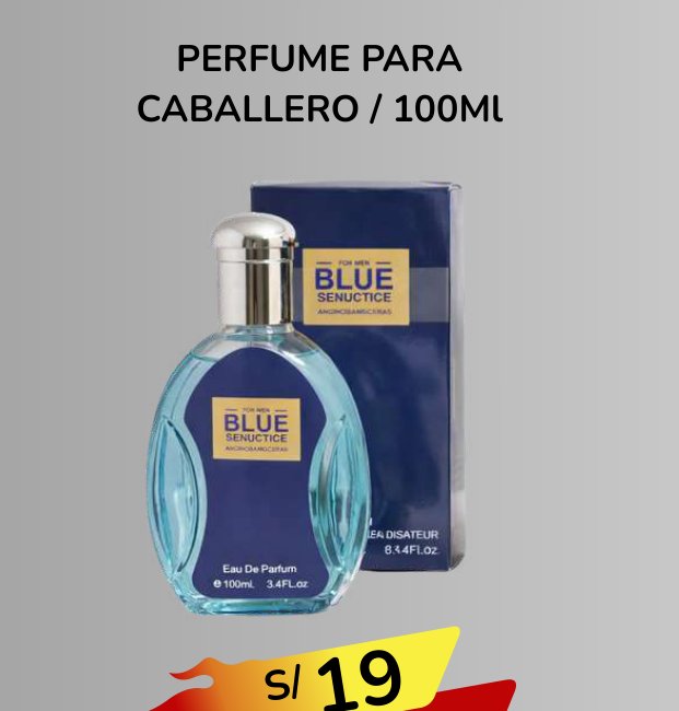 PERFUME PARA CABALLERO BLUE SENUCTICE PERFUME PARA CABALLERO BLUE SENUCTICE - Imagen 1