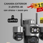 CAMARA EXTERIOR 3 LENTES 4K