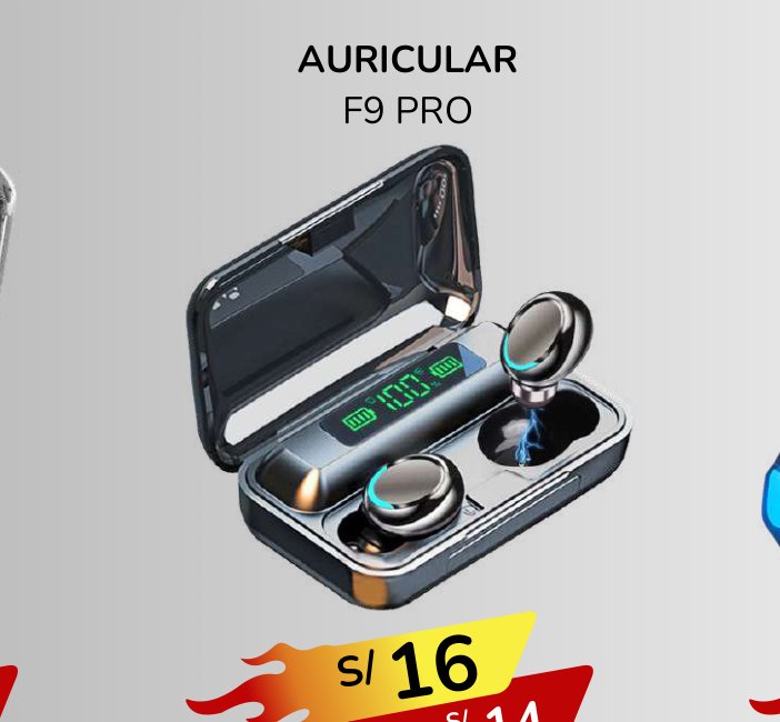 AURICULAR F9 PRO AURICULAR F9 PRO - Imagen 1