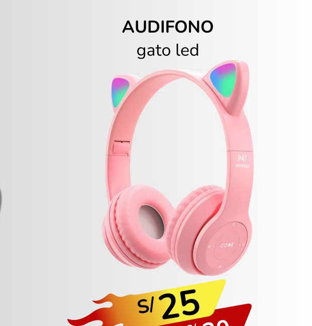AUDIFONO GATO LED AUDIFONO GATO LED - Imagen 1
