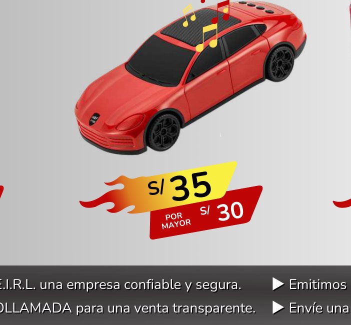 CARRO CON PARLANTE CARRO CON PARLANTE - Imagen 1