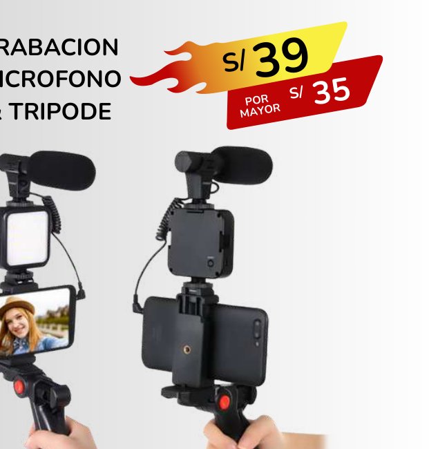 KIT DE GRABACION 3 EN 1 MICROFONO KIT DE GRABACION 3 EN 1 MICROFONO - Imagen 1