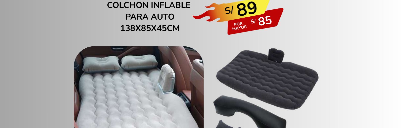 COLCHON INFLABLE PARA AUTO COLCHON INFLABLE PARA AUTO - Imagen 1