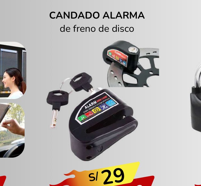 CANDADO ALARMA CANDADO ALARMA - Imagen 1
