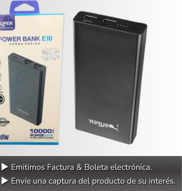 CARGADOR PORTATIL CARGA RAPIDA CARGADOR PORTATIL CARGA RAPIDA - Imagen 1