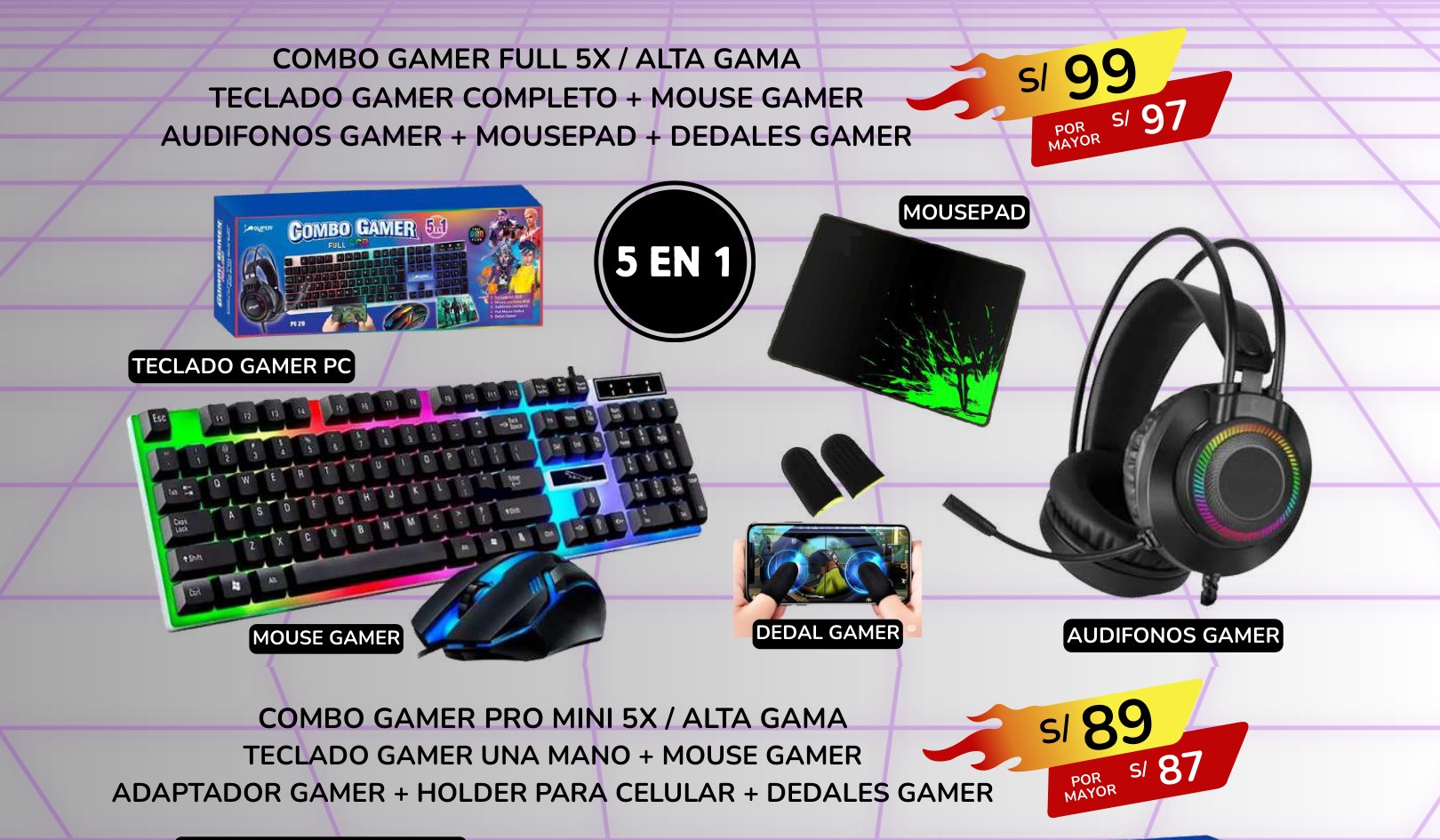 COMBO GAMER FULL 5X / ALTA GAMA COMBO GAMER FULL 5X / ALTA GAMA - Imagen 1