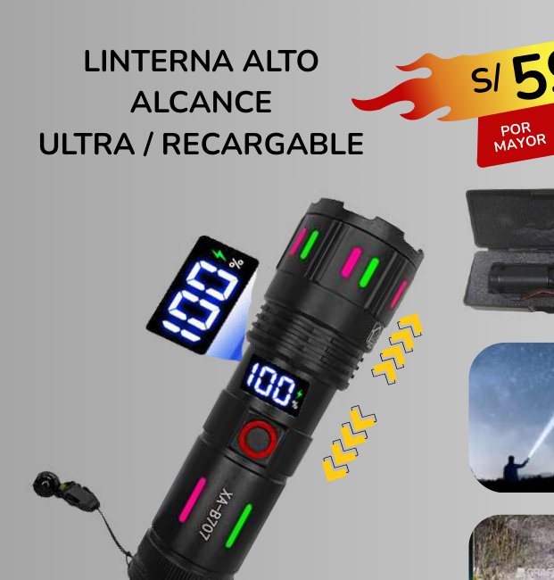 LINTERNA ALTO ALCANCE ULTRA LINTERNA ALTO ALCANCE ULTRA - Imagen 1
