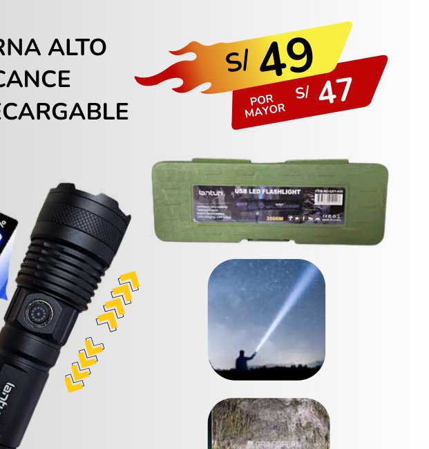 LINTERNA ALTO ALCANCE PRO LINTERNA ALTO ALCANCE PRO - Imagen 1