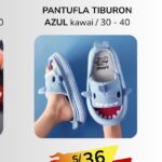 PANTUFLA TIBURON AZUL