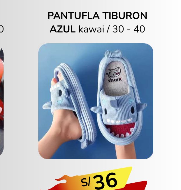 PANTUFLA TIBURON AZUL PANTUFLA TIBURON AZUL - Imagen 1