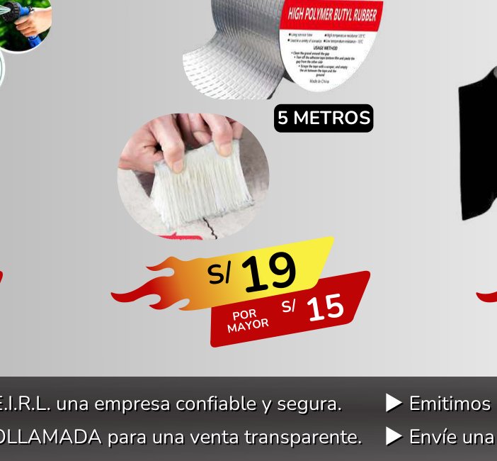 CINTA IMPERMEABLE REPARADORA / 5 METROS CINTA IMPERMEABLE REPARADORA / 5 METROS - Imagen 1