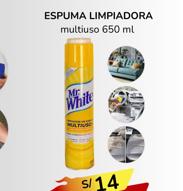 ESPUMA LIMPIADORA MULTIUSO 650 ML ESPUMA LIMPIADORA MULTIUSO 650 ML - Imagen 1