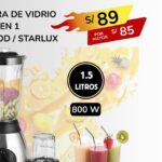 LICUADORA DE VIDRIO 2 EN 1 KAEN WUOD / STARLUX
