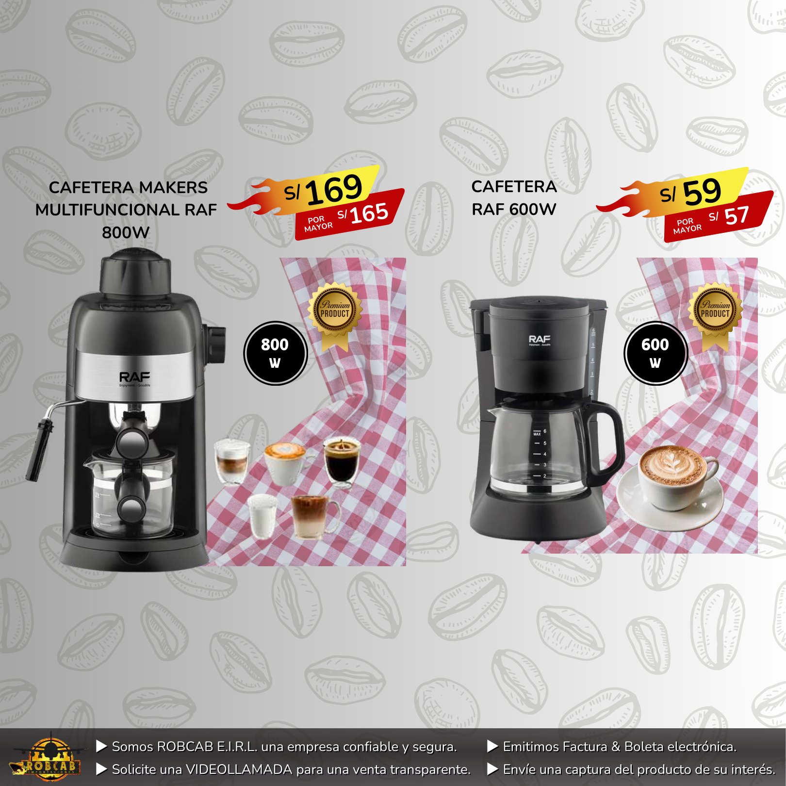 CAFETERA RAF 600W CAFETERA RAF 600W - Imagen 1