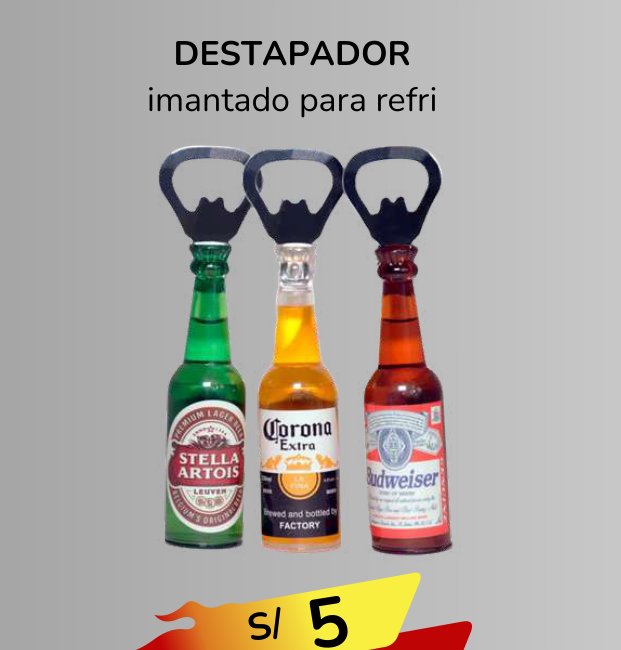 DESTAPADOR imantado para refri DESTAPADOR imantado para refri - Imagen 1