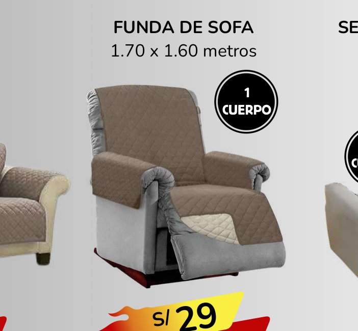 FUNDA DE SOFA 1 CUERPO FUNDA DE SOFA 1 CUERPO - Imagen 1