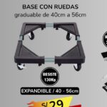 BASE CON RUEDAS graduable