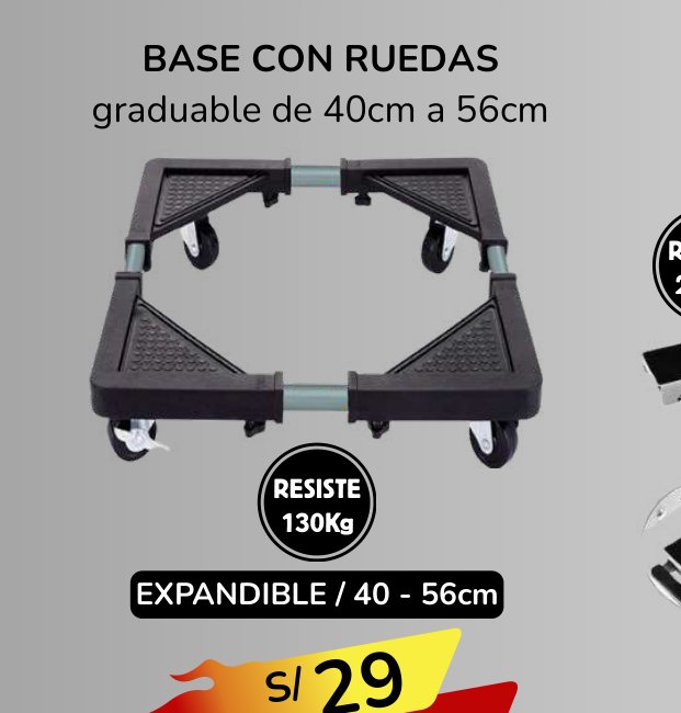 BASE CON RUEDAS graduable BASE CON RUEDAS graduable - Imagen 1