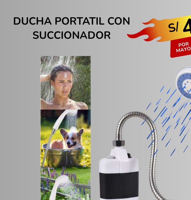 DUCHA PORTATIL CON SUCCIONADOR DUCHA PORTATIL CON SUCCIONADOR - Imagen 1