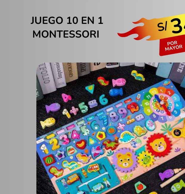 JUEGO 10 EN 1 MONTESSORI JUEGO 10 EN 1 MONTESSORI - Imagen 1