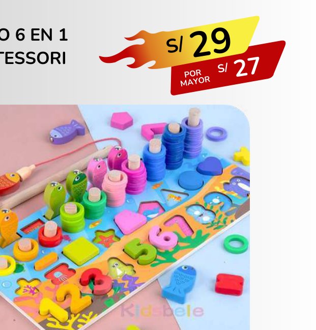 JUEGO 6 EN 1 MONTESSORI JUEGO 6 EN 1 MONTESSORI - Imagen 1