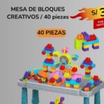 MESA DE BLOQUES CREATIVOS / 40 piezas