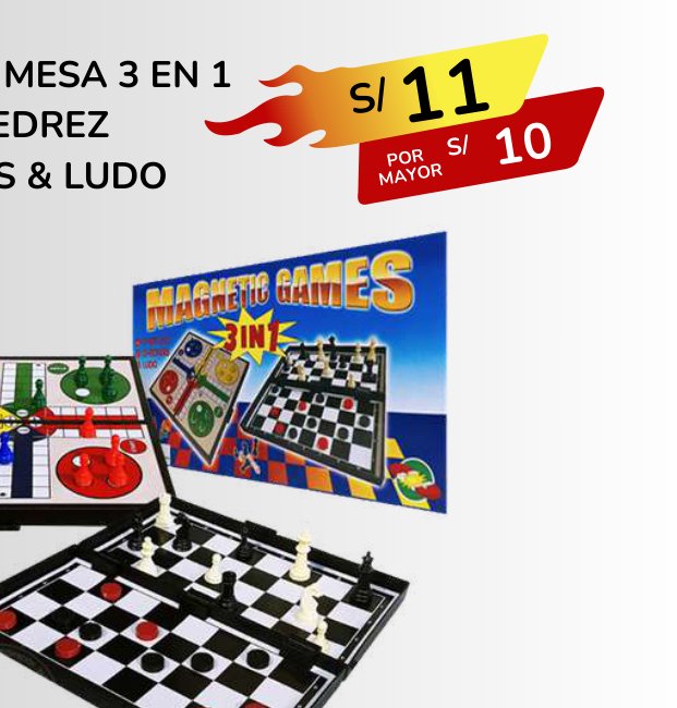JUEGO DE MESA 3 EN 1 AJEDREZ DAMAS & LUDO JUEGO DE MESA 3 EN 1 AJEDREZ DAMAS & LUDO - Imagen 1
