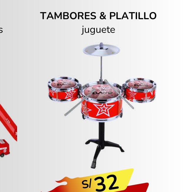 TAMBORES & PLATILLO juguete TAMBORES & PLATILLO juguete - Imagen 1