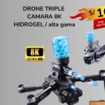DRONE TRIPLE CAMARA 8K HIDROGEL / alta gama