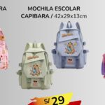 MOCHILA ESCOLAR CAPIBARA