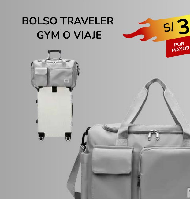 BOLSO TRAVELER GYM O VIAJE BOLSO TRAVELER GYM O VIAJE - Imagen 1