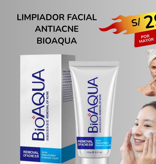LIMPIADOR FACIAL ANTIACNE BIOAQUA LIMPIADOR FACIAL ANTIACNE BIOAQUA - Imagen 1
