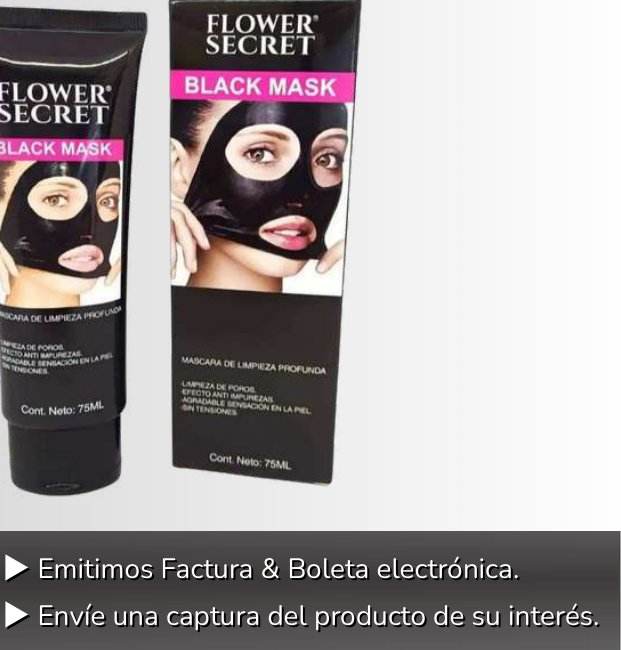 BLACK MASK FACIAL FLOWER SECRET BLACK MASK FACIAL FLOWER SECRET - Imagen 1