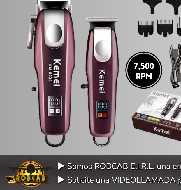 MAQUINA DE CORTE 2 EN 1 / 7,500 RPM KEMEI PROFESIONAL MAQUINA DE CORTE 2 EN 1 / 7,500 RPM KEMEI PROFESIONAL - Imagen 1