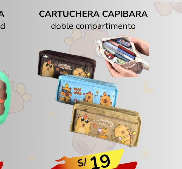 CARTUCHERA CAPIBARA CARTUCHERA CAPIBARA - Imagen 1