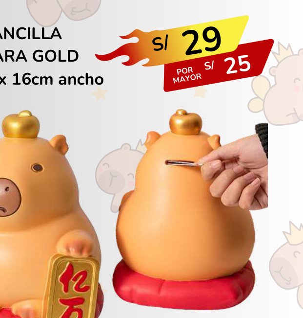 ALCANCIA CAPIBARA GOLD ALCANCIA CAPIBARA GOLD - Imagen 1